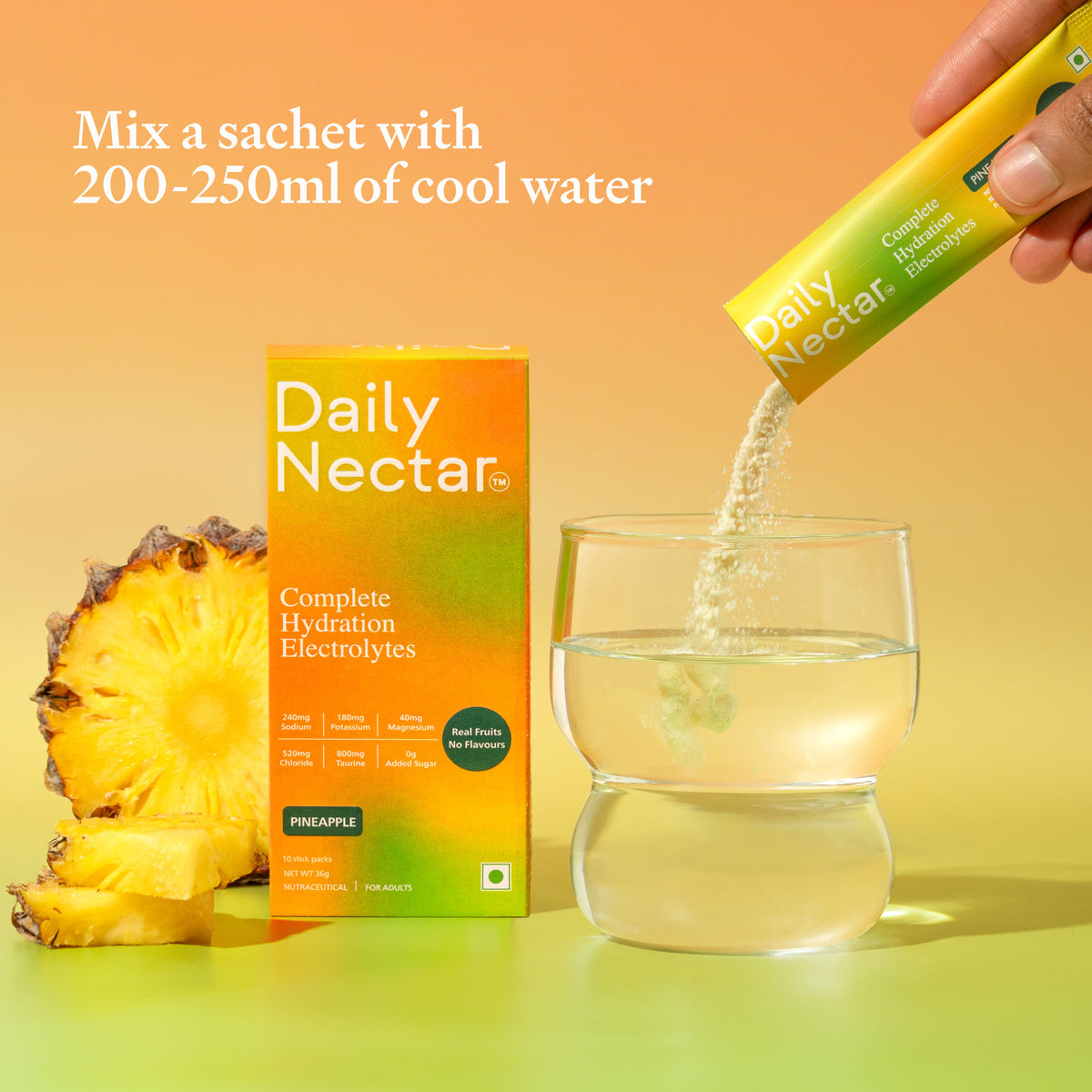 Daily Nectar Complete Hydration Electrolytes - Real Pineapple